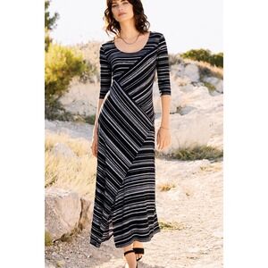Peruvian Connection Maxi Dress Womens M Lagenlook Cozy Comfort Vacation‎ Breezy
